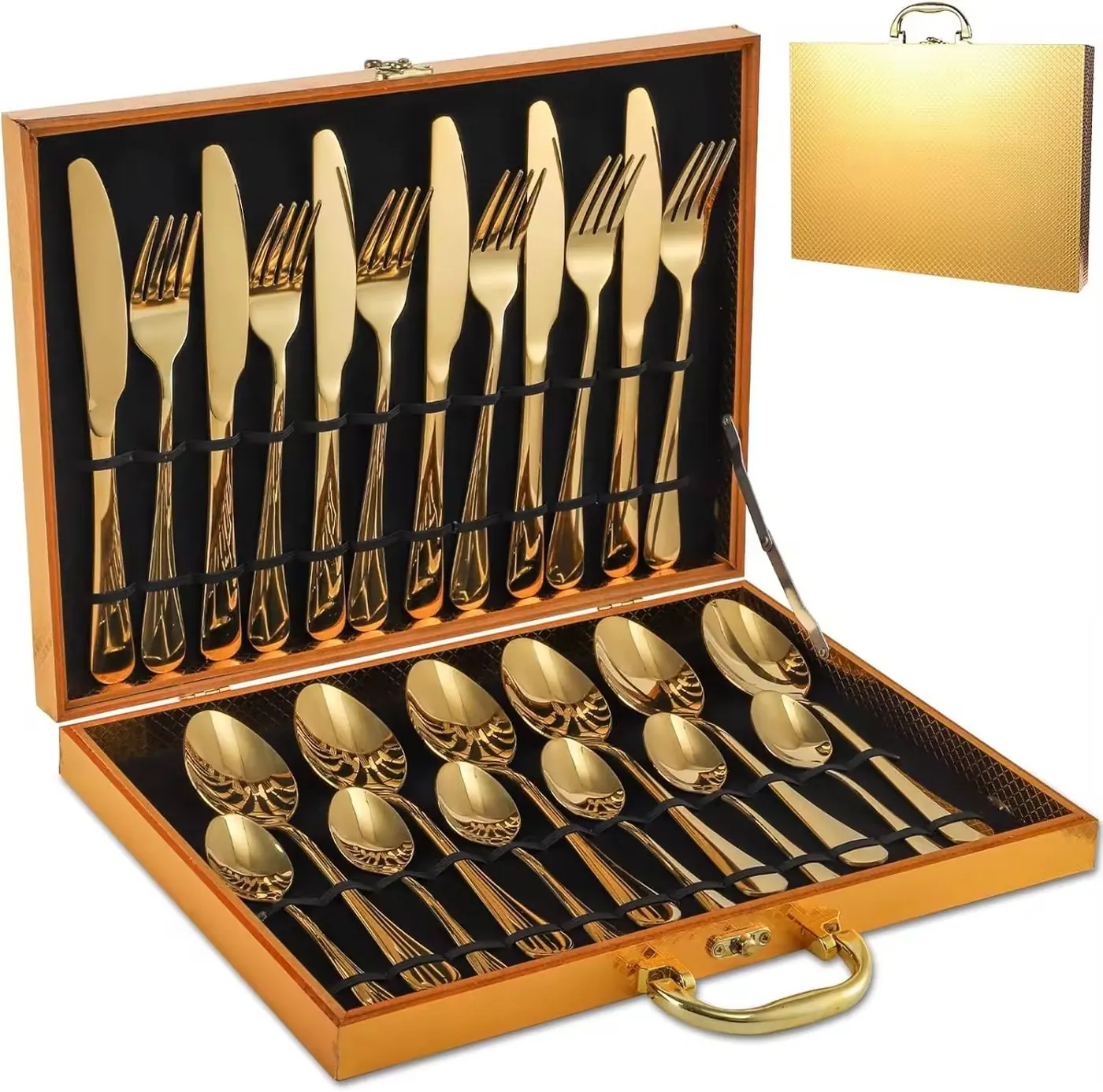 24-Piece Stainless Steel Cutlery Set — Gift-Boxed, Service for 6