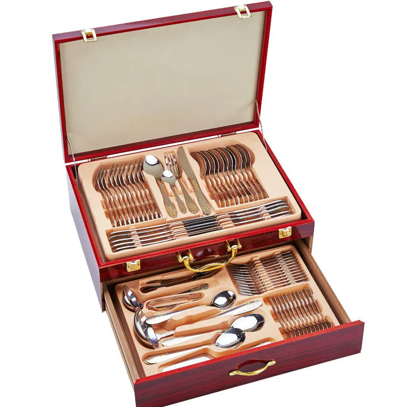 72-Piece Cutlery Set in Wooden Gift Case