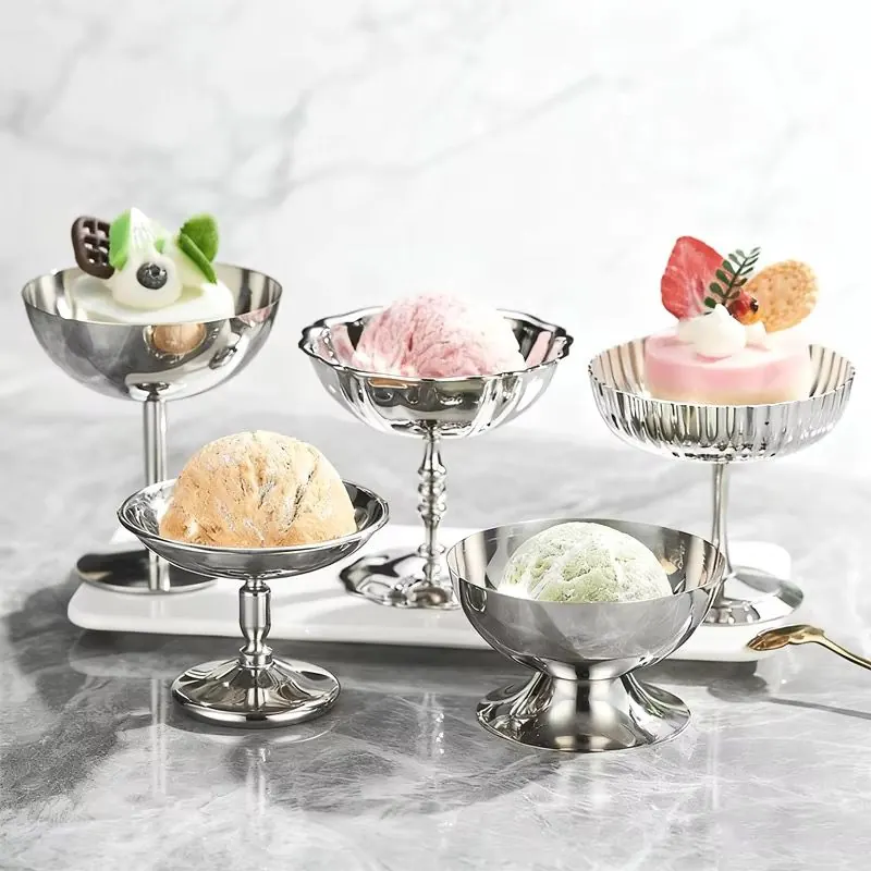 Stainless Steel Ice Cream Cup — Double-Walled Insulated Dessert Bowl