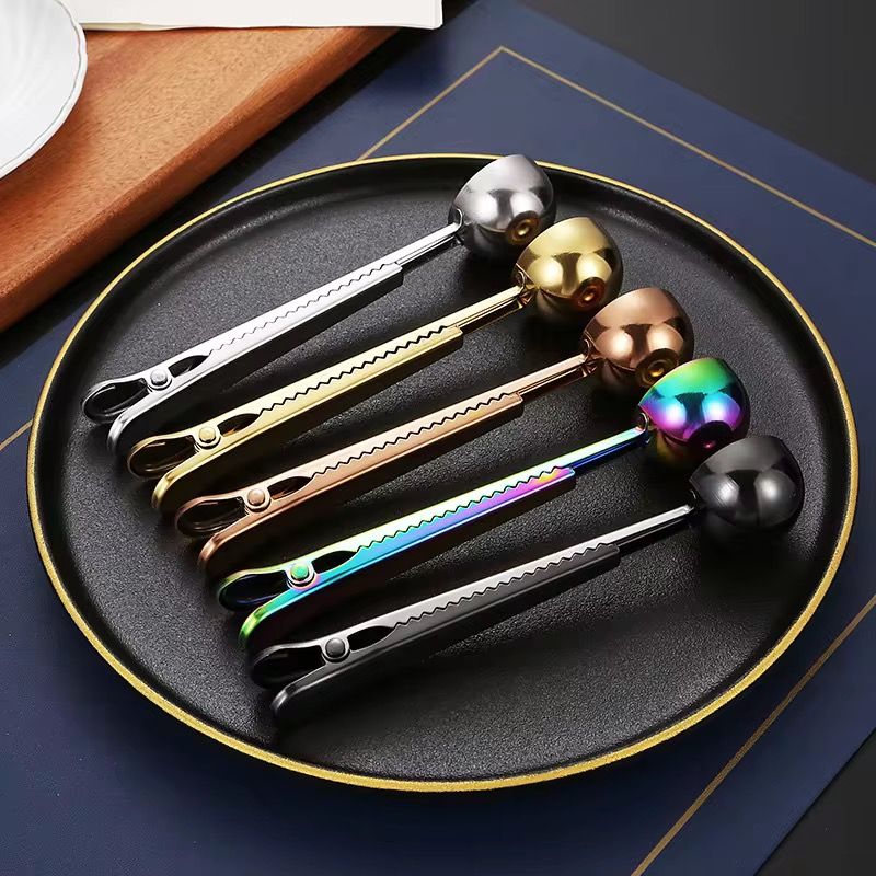 15ml Coffee Bean Spoon with Clip — Kitchenware