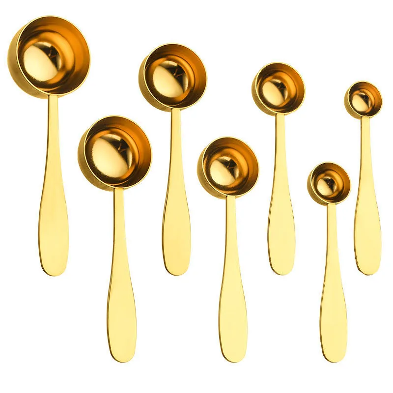 Stainless Steel Measuring Scoop — Gold & Silver, Boxed