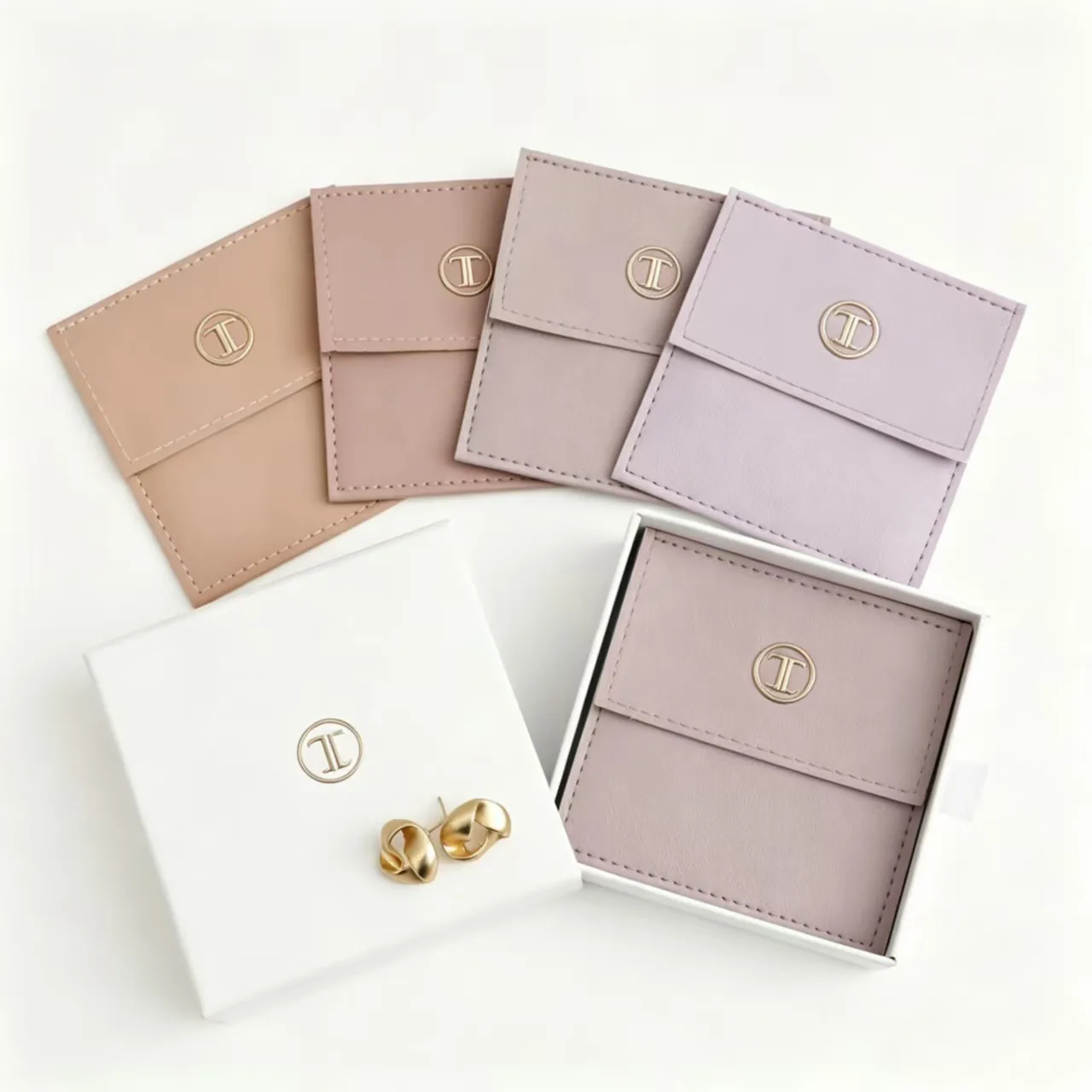 Microsuede Snap Jewellery Pouch — Flap & Snap Closure